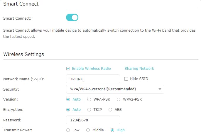 ARCHER A7 1750 - Wireless configuration ARCHER A7 1750 - Wireless configuration