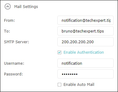 ARCHER C6 - Email notification ARCHER C6 - Email notification