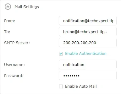 ARCHER C6 - Email notification