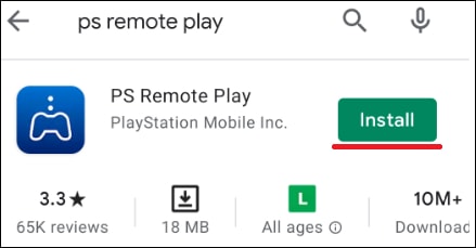 Android - Install PS Remote Play