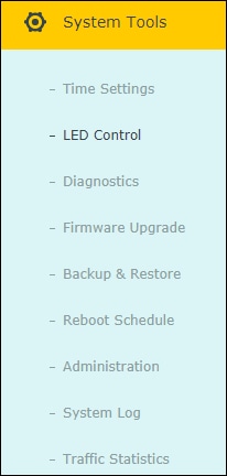 Archer C6 AC1200 - LED Control menu Archer C6 AC1200 - LED Control menu