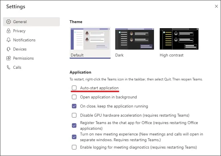 Disable Microsoft Teams automatic Startup