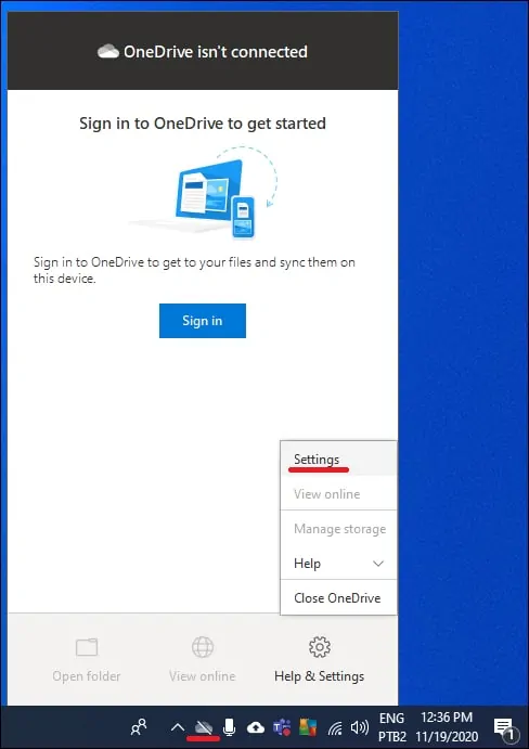 Disable OneDrive on Startup