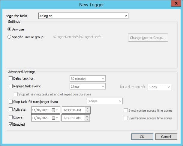 GPO - Notification to Rdesktop users - Trigger