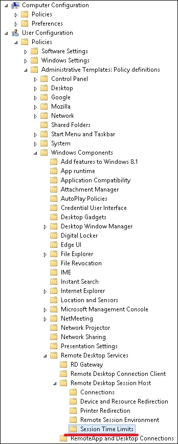 GPO - Rdesktop Disconnect inactive connection