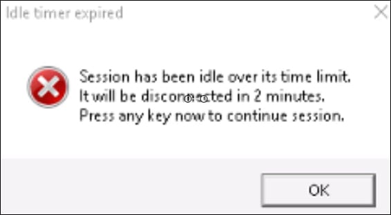 GPO - Remote desktop inactive session warning