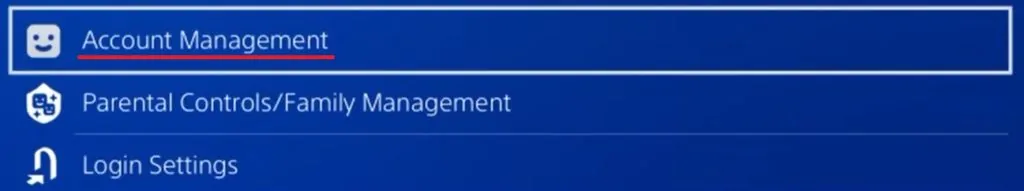 Playstation 4 - Account management