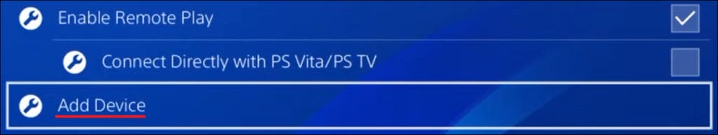 Playstation Remote play - Add device Playstation Remote play - Add device