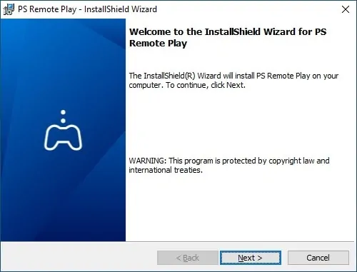 Remote Play installation on Windows