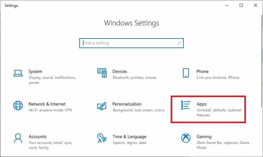 Windows 10 - App settings