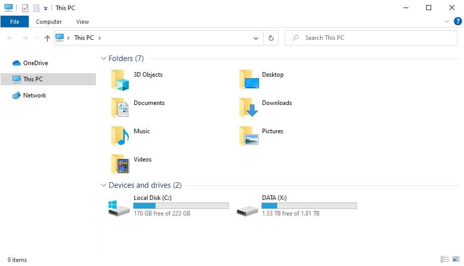 Windows 10 - Disable quick access - recently used files and folders