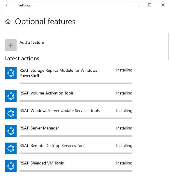 Windows 10 - Installing Remote Server Administration Tools