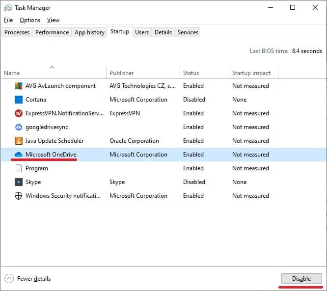 Windows - Disable Onedrive on Startup