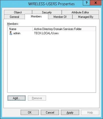 Wireless users Active directory