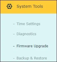 ARCHER-C20 Firmware update menu