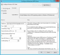 GPO - Configure Windows NTP client