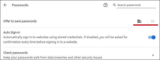 GPO Google Chrome - Disable saved passwords