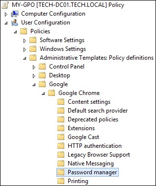 GPO Google Chrome - Disable the Password manager