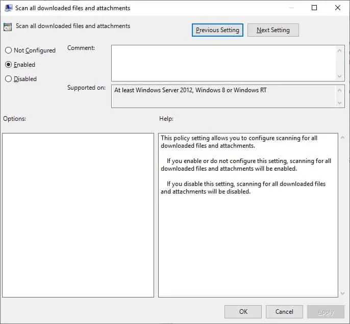 GPO Windows Defender - Scan all downloads