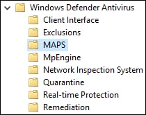 GPO - Windows defender MAPS