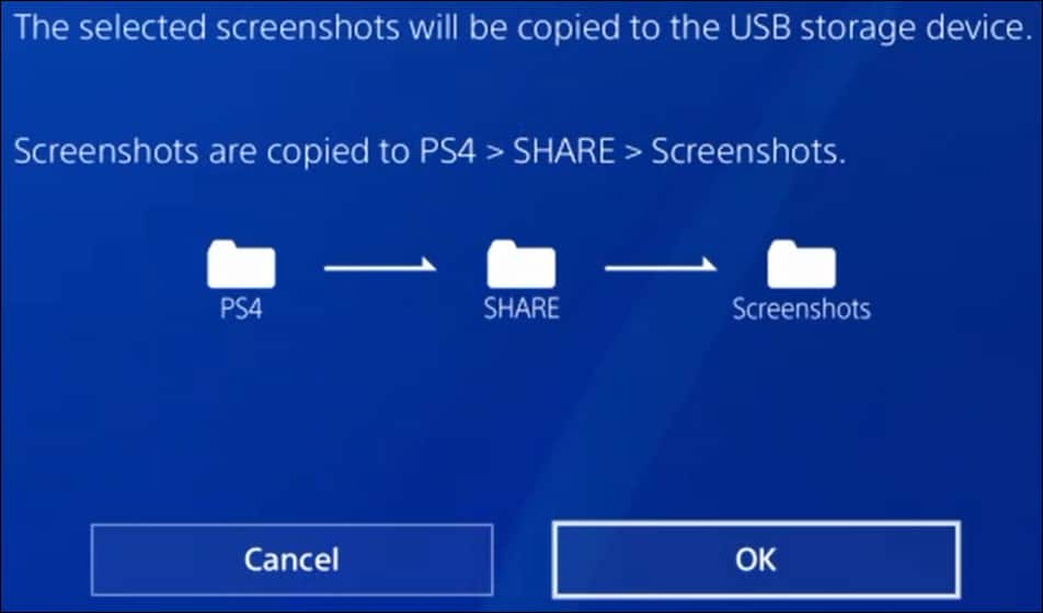 PS4 - Screenshots to USB