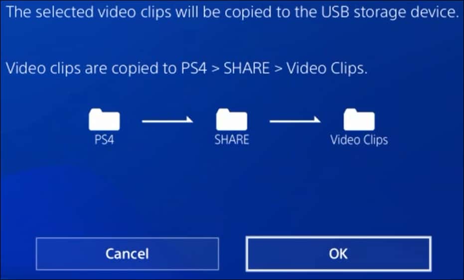 PS4 - Video clips to USB