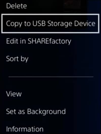 Playstation - copy screenshot to USB storage device