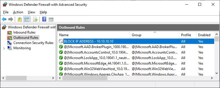 Windows firewall - Block IP address using powershell
