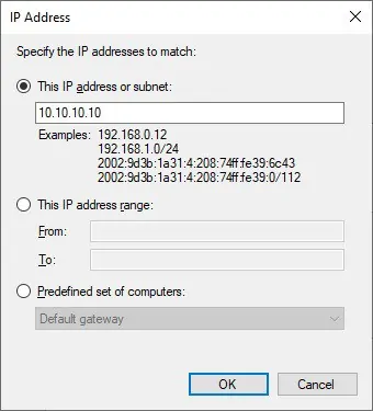 Windows firewall - Block IP address