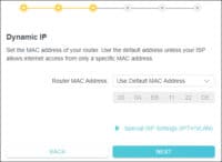 Archer X10 AX1500 - Initial configuration - MAC CLONE