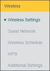 Archer X10 - Wireless menu Archer X10 - Wireless menu