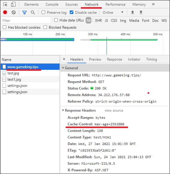 Cache control как включить