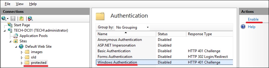 IIS - Enable NTLM authentication