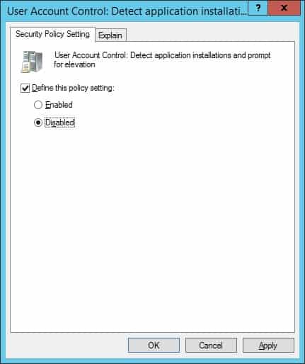 GPO - Disable User Account Control