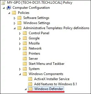 GPO - Windows defender configuration