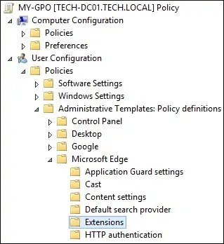 GPO - Block extensions installation Microsoft Edge
