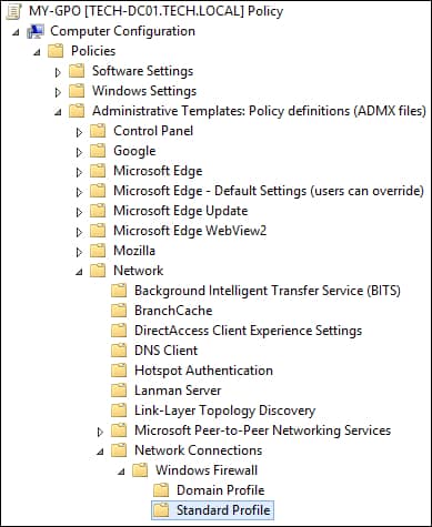 GPO - Disable the Windows Firewall