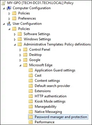 GPO Microsoft Edge - Disable the Password manager