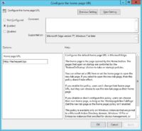 GPO Microsoft Edge - Home page configuration