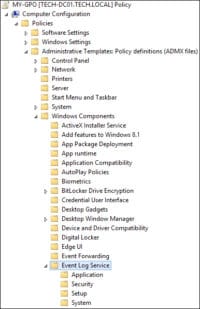 GPO - Configure the Event log service