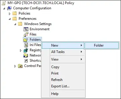 GPO - Create a folder
