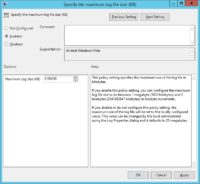 GPO - Specify the maximum log file size