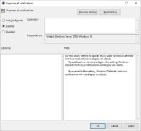 GPO - Windows defender disable notifications