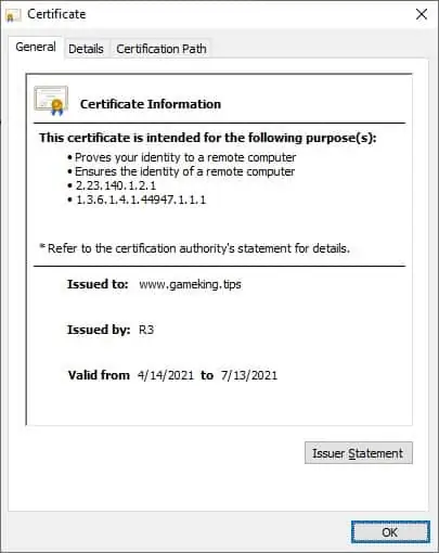 Nginx - HTTPS Certificate