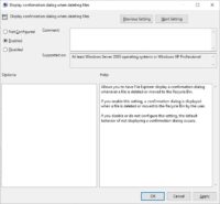 GPO - Enable confirmation to delete files
