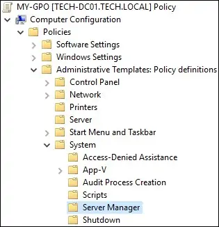 GPO - Server manager configuration