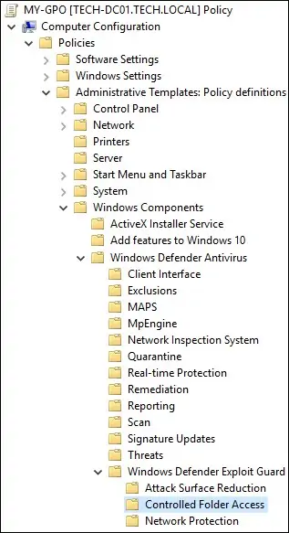 GPO Windows Defender - Controlled Folder access