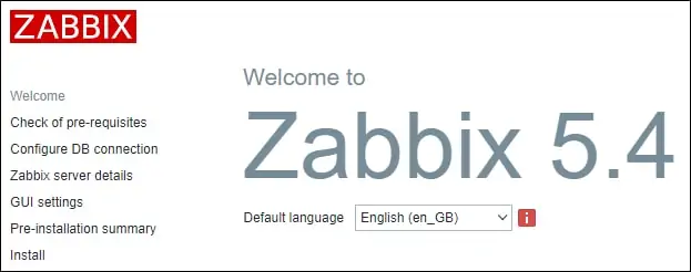 Zabbix 5.4 Installation