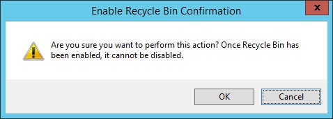 Active Directory - Enable the Recycle bin Active Directory - Enable the Recycle bin