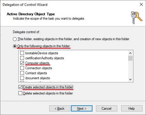 Delegate permission - Add computers Delegate permission - Add computers